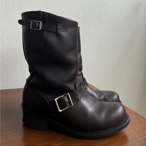 Frye Women’s Engineer Leather Moto Boot Size 8 - Picture 2 of 6